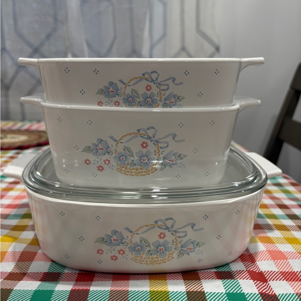 Corelle Country Cornflower Baking Dishes - different sizes